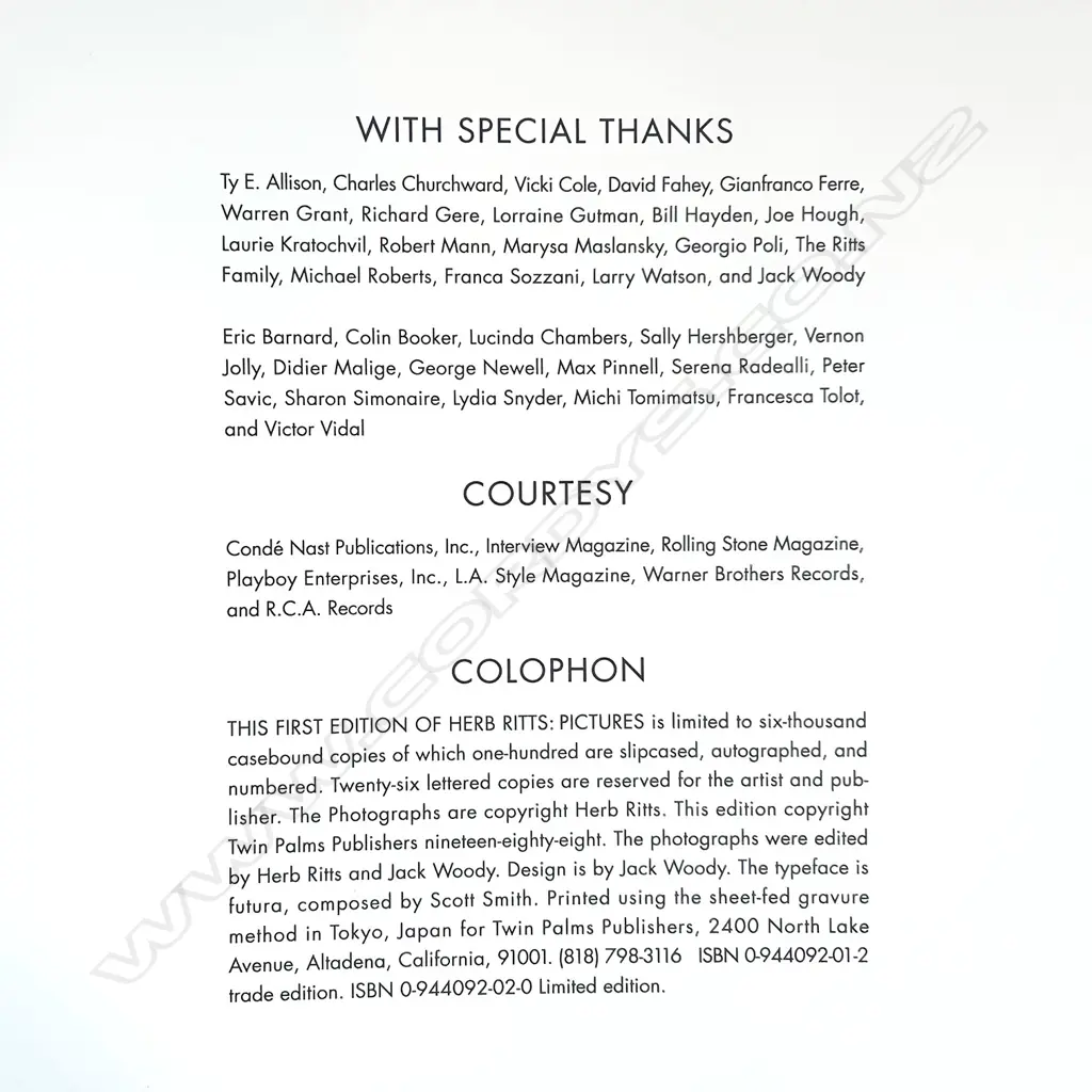 HERB RITTS: PICTURES Image 1++